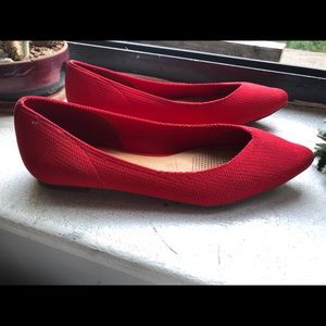Corso Como Julia Stretch Red Knit Flats
